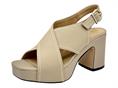 janet j-290 beige sandalo donna pelle tacco platform