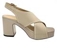 janet j-290 beige sandalo donna pelle tacco platform