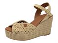 popa benisa beige sandalo donna zeppa corda