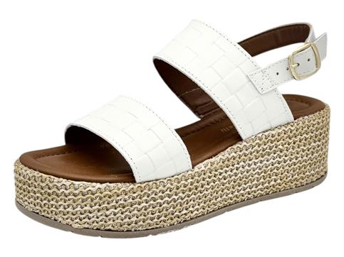 francesco brunelli ab5334 bianco sandalo donna zeppa