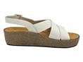 frau 60p4 bianco sandalo donna pelle zeppa sughero