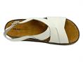 frau 60p4 bianco sandalo donna pelle zeppa sughero