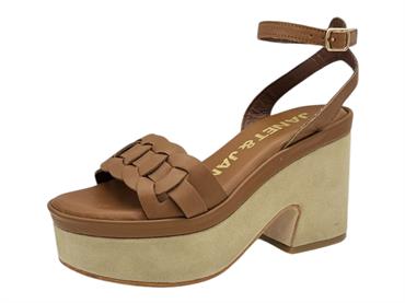 janet j-152 cuoio sandalo donna pelle tacco alto