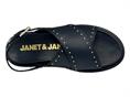 janet j-165 nero sandalo donna pelle incrociato