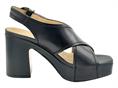 janet j-290 nero sandalo donna pelle tacco platform