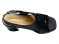 janet j-290 nero sandalo donna pelle tacco platform