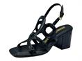 janet j-213 nero sandalo donna pelle lucida tacco