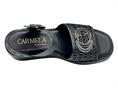 carmela 16236o nero sandalo donna pelle zeppa