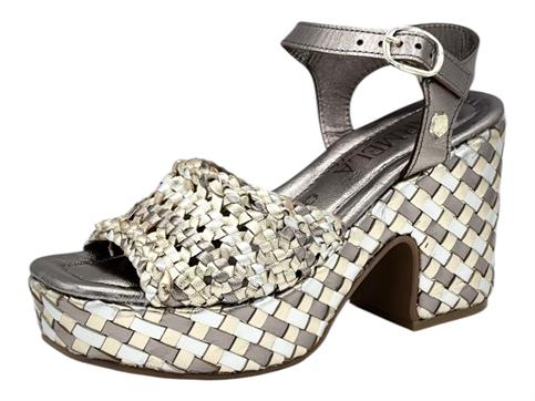 carmela 162224 platino sandalo donna tacco alto