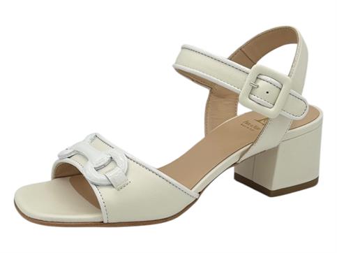 luca grossi l3125 bianco sandalo donna tacco medio