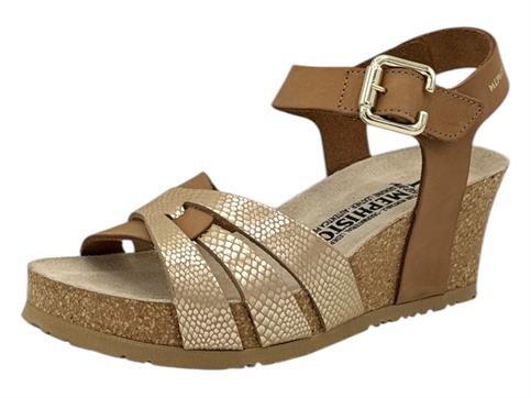 mephisto lesley cuoio sandalo donna pelle zeppa alta