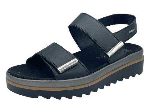 mephisto dominica nero sandalo donna pelle velcro