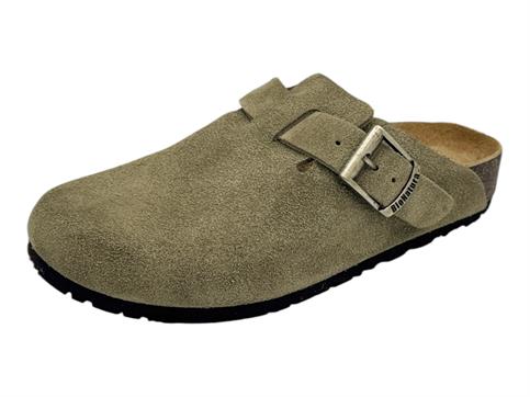 bionatura vegas taupe sabot  camoscio donna