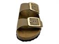 grunland cb0076 kaki ciabatta donna doppia fascia