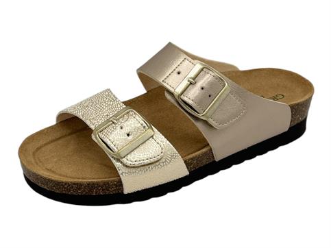 grunland cb1812 sabbia ciabatta donna doppia fascia