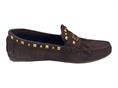 ndo 602 cioccolato mocassino donna frange borchie