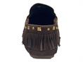 ndo 602 cioccolato mocassino donna frange borchie