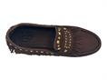 ndo 602 cioccolato mocassino donna frange borchie