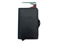 1onespo carbon zip nero porta carte ecopelle