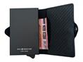 1onespo carbon zip nero porta carte ecopelle