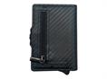 1onespo carbon zip nero porta carte ecopelle