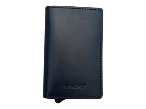 1onespo magnetic slim nero porta carte pelle