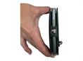 1onespo carbon zip verde porta carte ecopelle