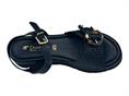 18+ 9015 nero sandalo donna pelle zeppa