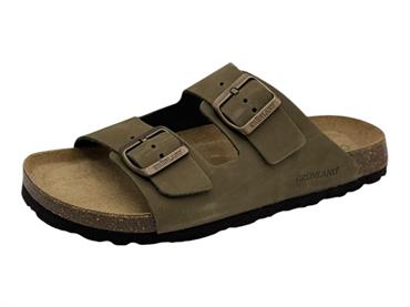 grunland cb7005 oliva ciabatta doppia fascia uomo