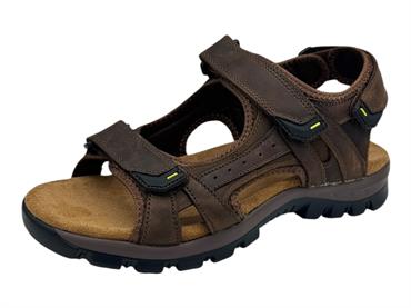 grunland sa2619 t moro sandalo sportivo  pelle  uomo