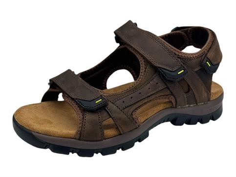 grunland sa2619 t moro sandalo sportivo  pelle  uomo