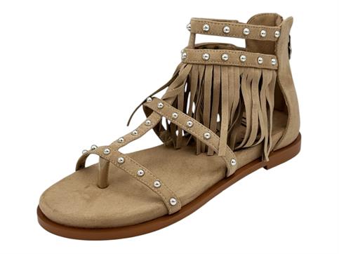 gold&gold gd471 beige sandalo  donna