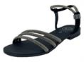 18+ 8181 NERO sandalo  DONNA gioiello strass