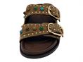 inuovo d51049 sabbia ciabatta camoscio borchie donna