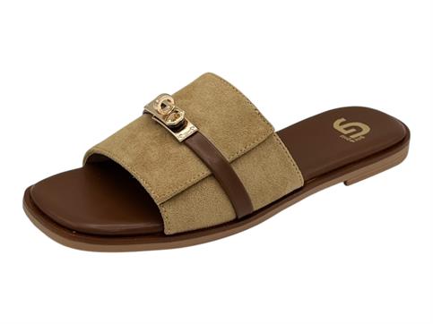 gold&gold gp896 taupe ciabatta fascia donna