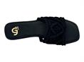 gold&gold fl281 nero ciabatta fascia tessuto donna