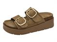 gold&gold gw412 miele ciabatta donna due fasce