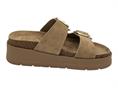 gold&gold gw412 miele ciabatta donna due fasce