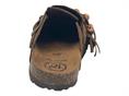 18+ 9071 taupe sabot camoscio frange donna