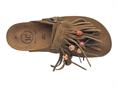 18+ 9071 taupe sabot camoscio frange donna