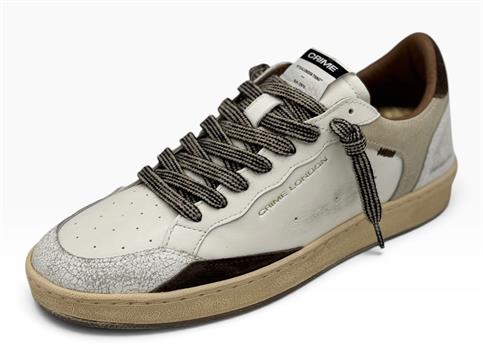 crime london 10200aa9 bianco sneakers pelle uomo