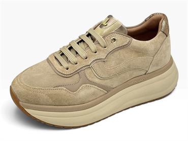 janet j-1072 beige sneakers camoscio platform donna