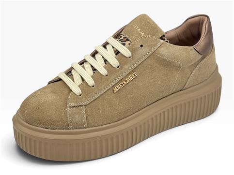 janet j-1010 beige sneakers camoscio platform donna
