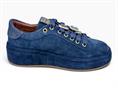 gio+ oliva148 blu sneakers camoscio zirconi donna