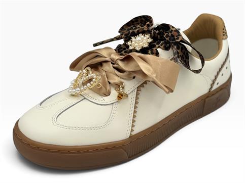 gio+ blue1030 latte sneakers pelle  donna