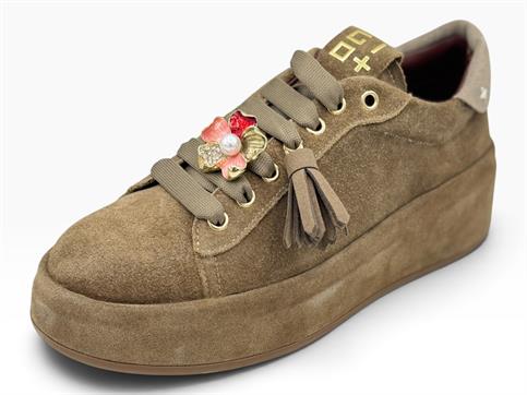 gio+ oliva150 taupe sneakers camoscio platform donna