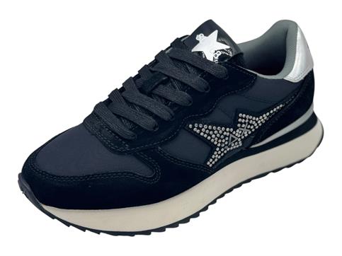 sun68 z46223 nero sneaker tessuto  donna