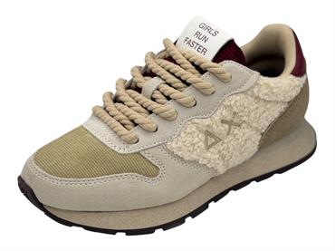 sun68 z46208 panna sneaker tessuto  donna