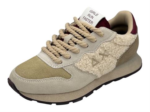 sun68 z46208 panna sneaker tessuto  donna