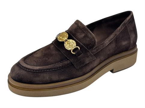 melluso r45452 testa moro mocassino camoscio donna
